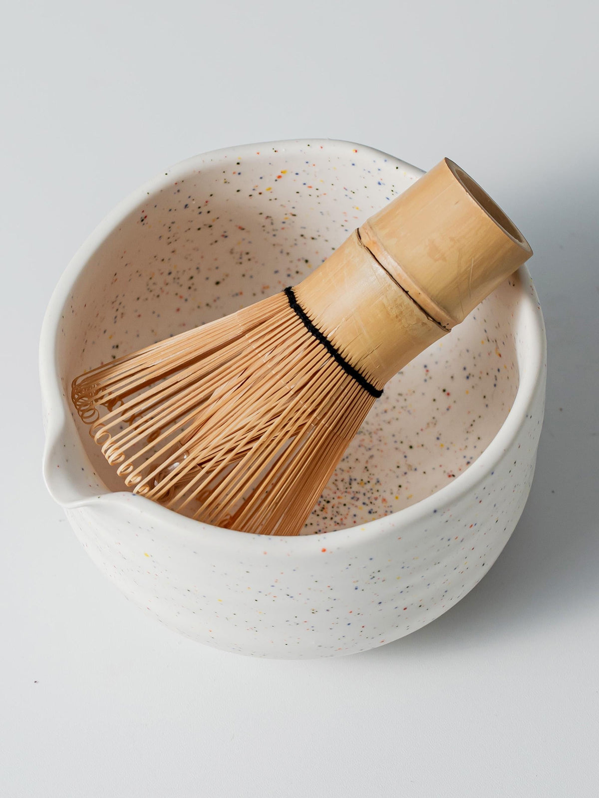 White Speckled Matcha Bowl Set product photo 3
