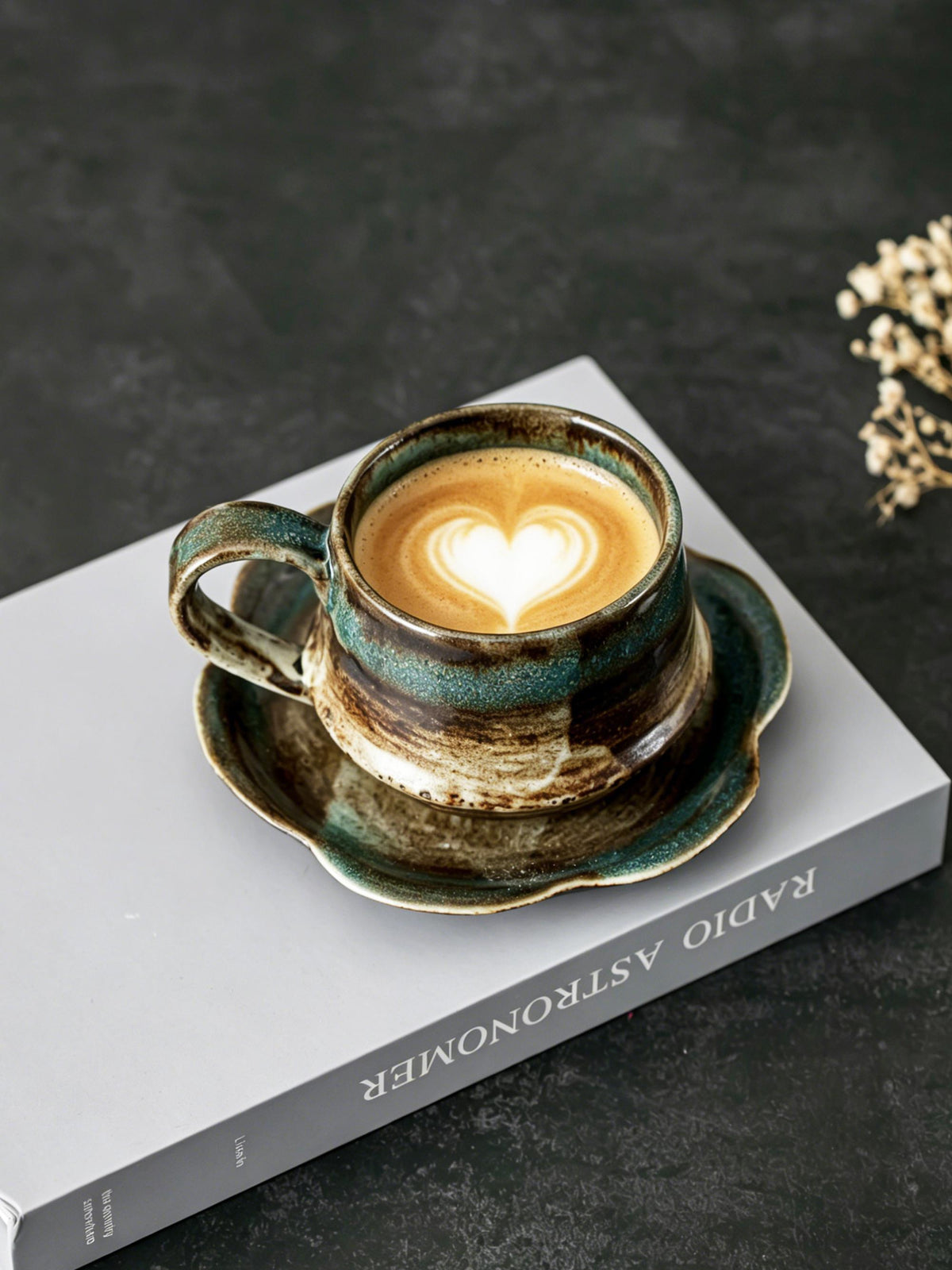 Vintage Stoneware Coffee Cup and Saucer product photo 3