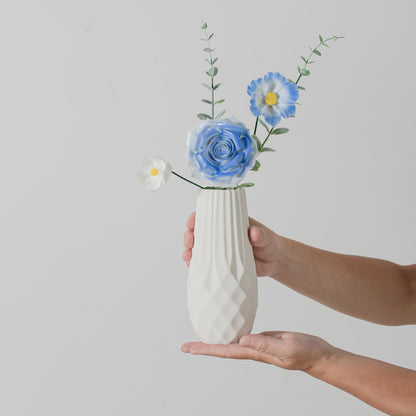 Handmade Ceramic Flower Bouquet Blue Forever Flowers Everlasting Floral Gift Cer product photo 5