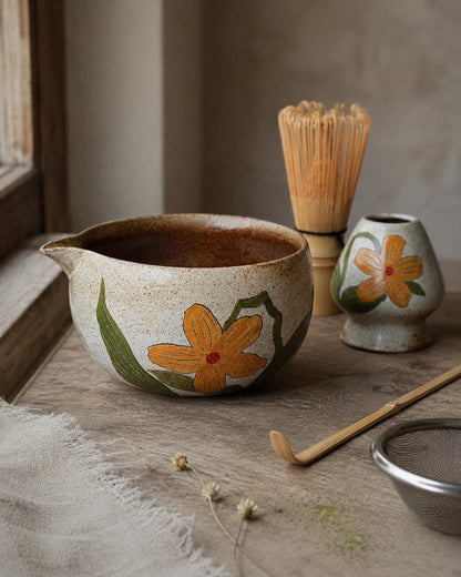 Floral Matcha Bowl Set product photo 4