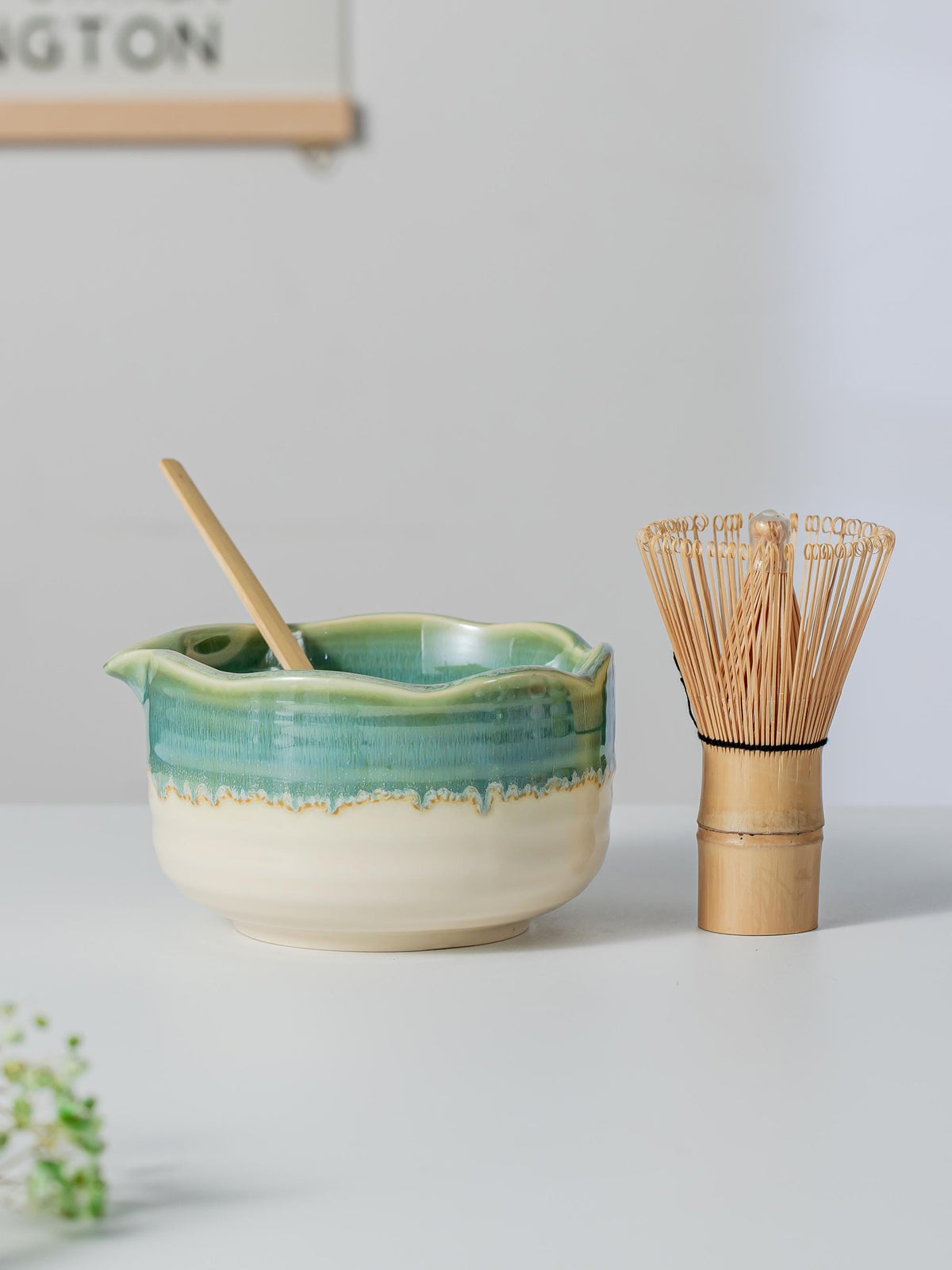 Teal Green Matcha Bowl Set product photo 3