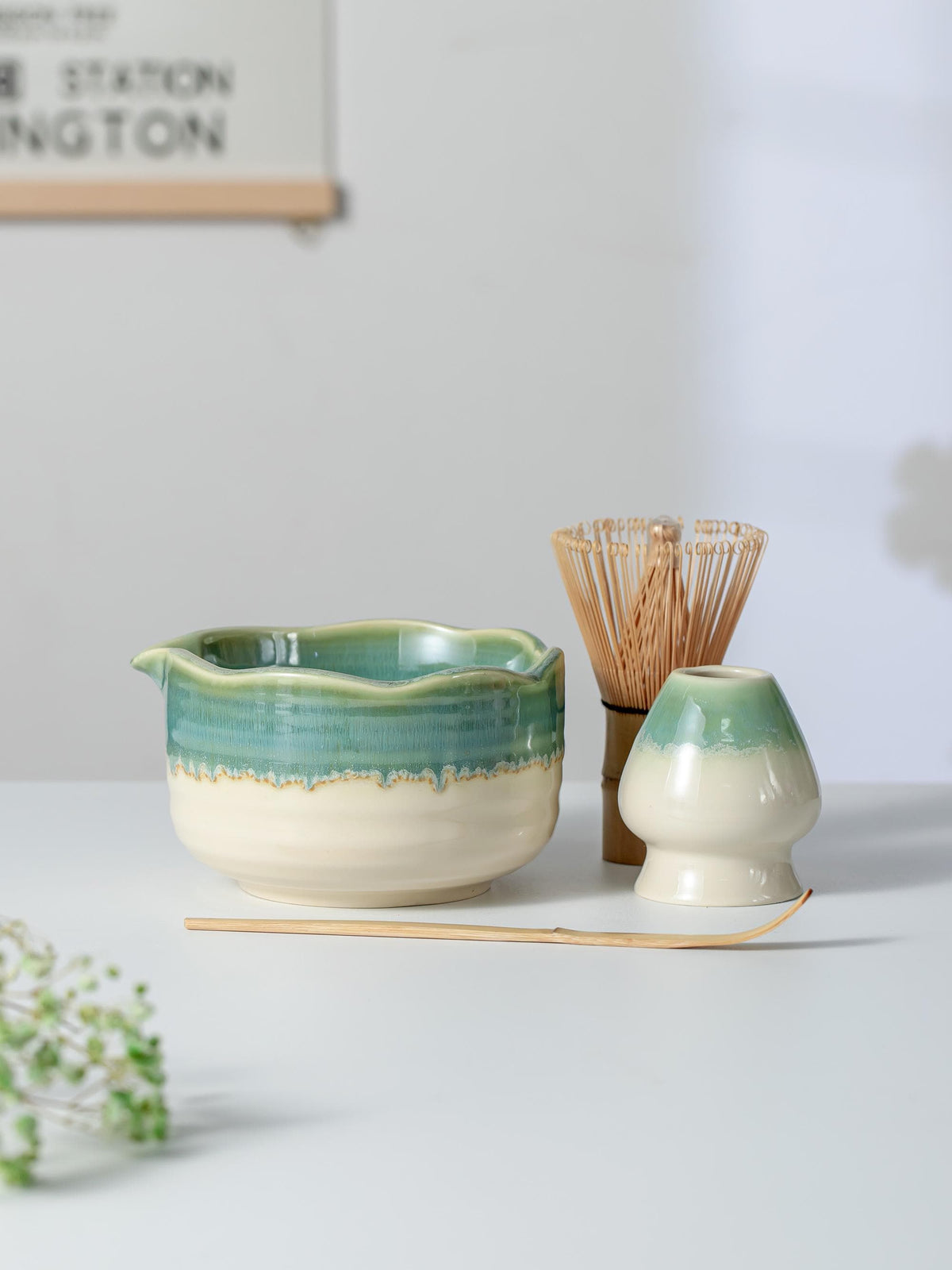 Teal Green Matcha Bowl Set product photo 1