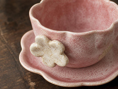 Pink Flower Coffee Cup and Saucer product photo 3