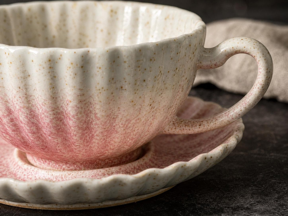 Pink Coffee Cup and Saucer product photo 5