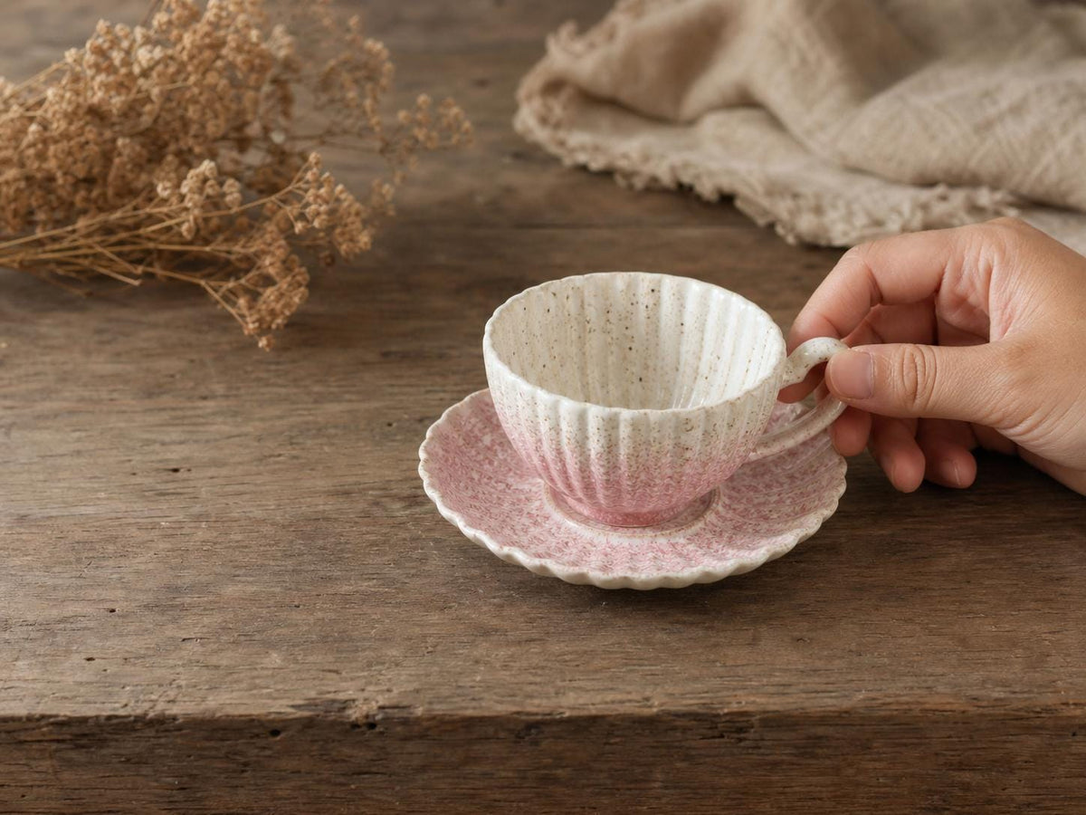 Pink Coffee Cup and Saucer product photo 6