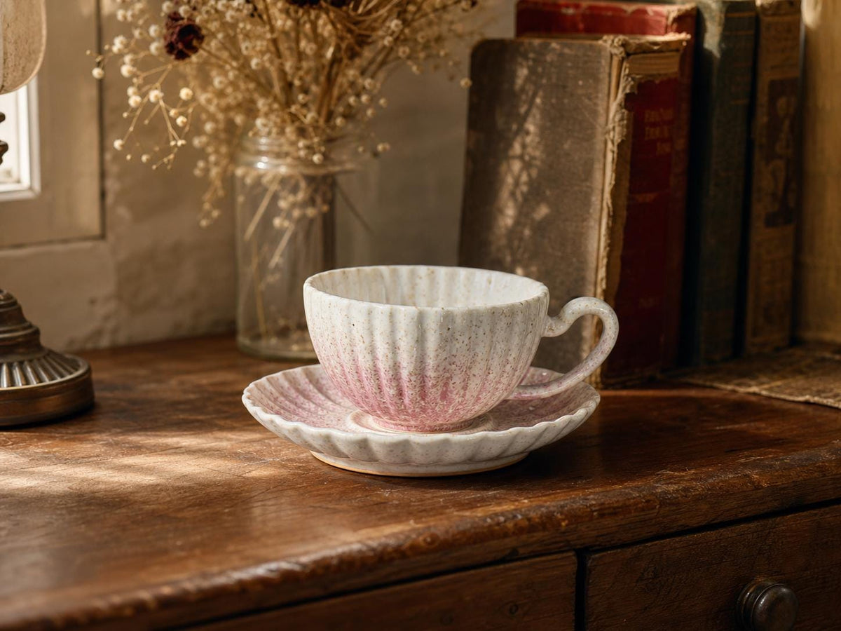 Pink Coffee Cup and Saucer product photo 7