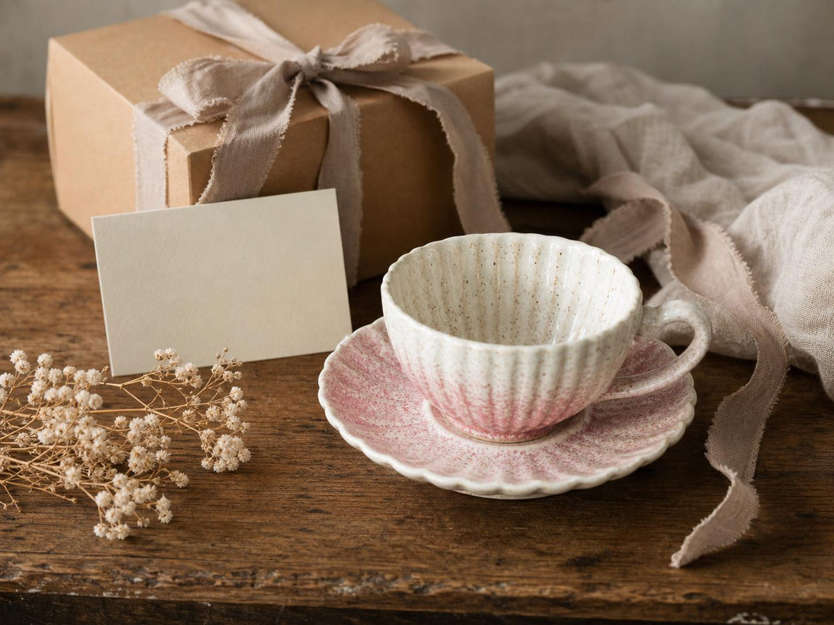Pink Coffee Cup and Saucer product photo 8