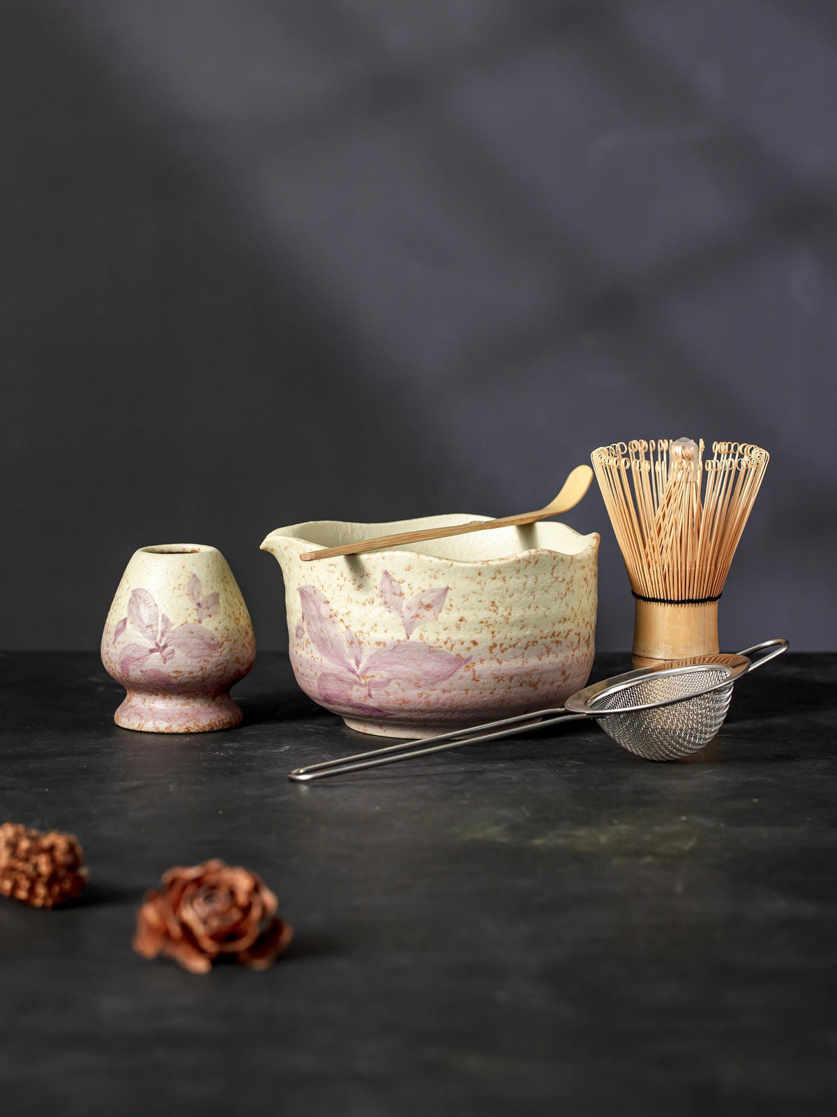 Swallow Tail Flower Matcha Bowl Set product photo 3