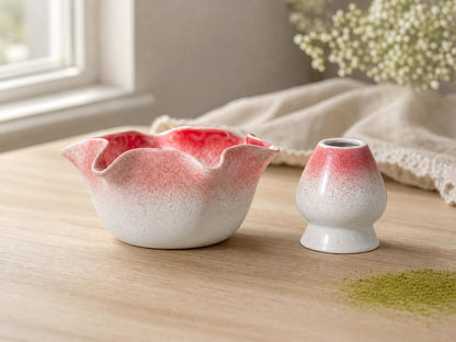 Flower Shaped Matcha Bowl Set product photo 6