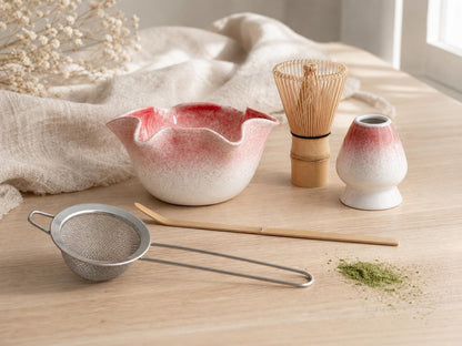 Flower Shaped Matcha Bowl Set product photo 2