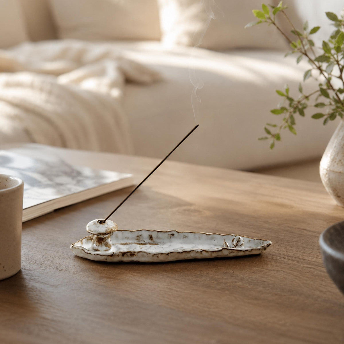 Ceramic Mushroom Incense Holder product photo 1
