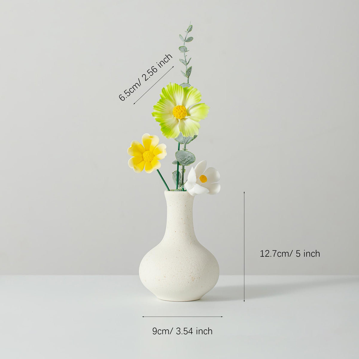 Handmade Ceramic Flower Stems with Vase product photo 2