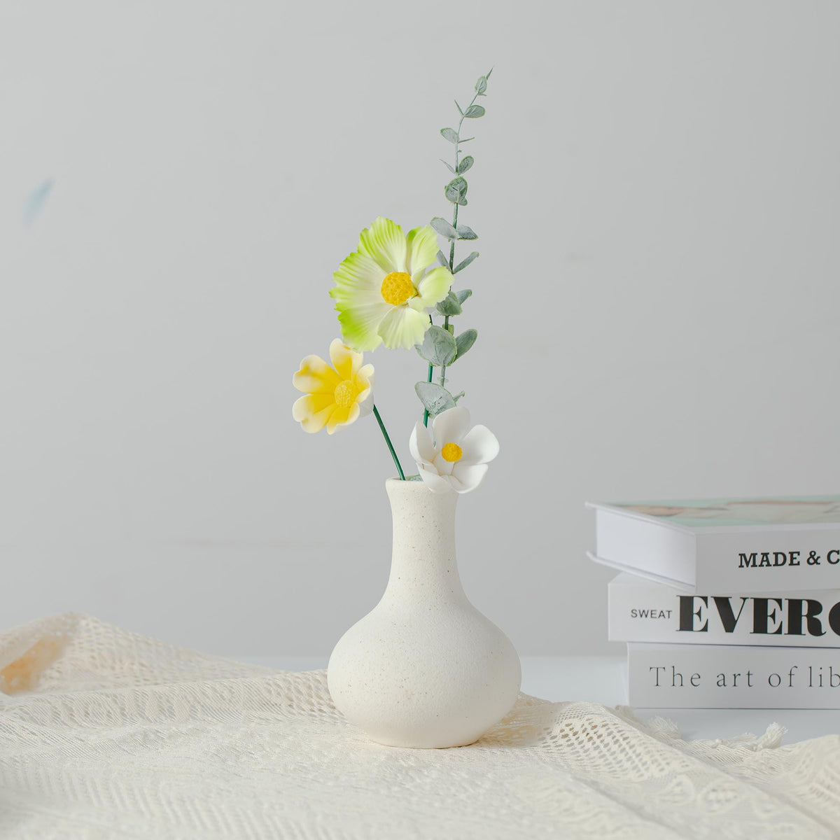 Handmade Ceramic Flower Stems with Vase product photo 6