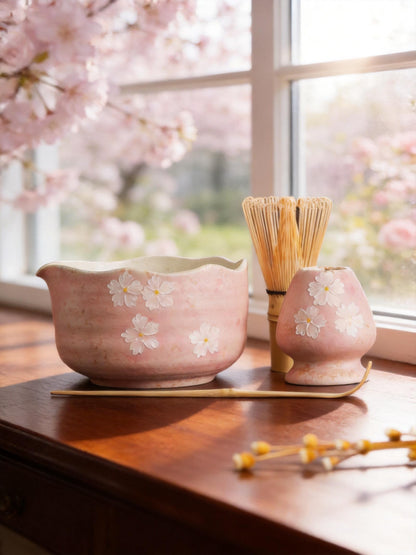 Cherry Blossom Matcha Bowl Set product photo 3