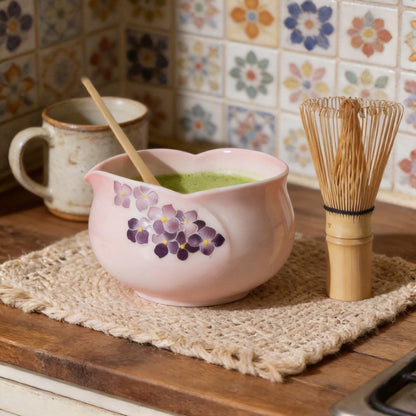 Pink Flower Matcha Bowl Set product photo 7