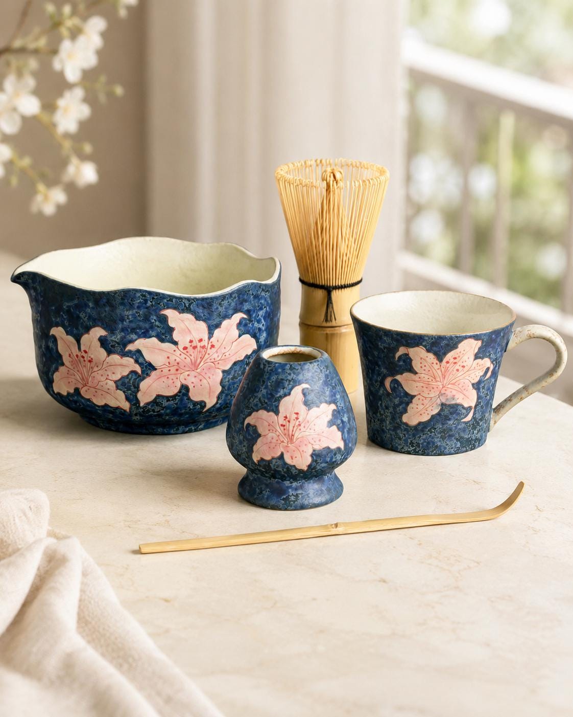 Blue Glaze Matcha Bowl Set product photo 5