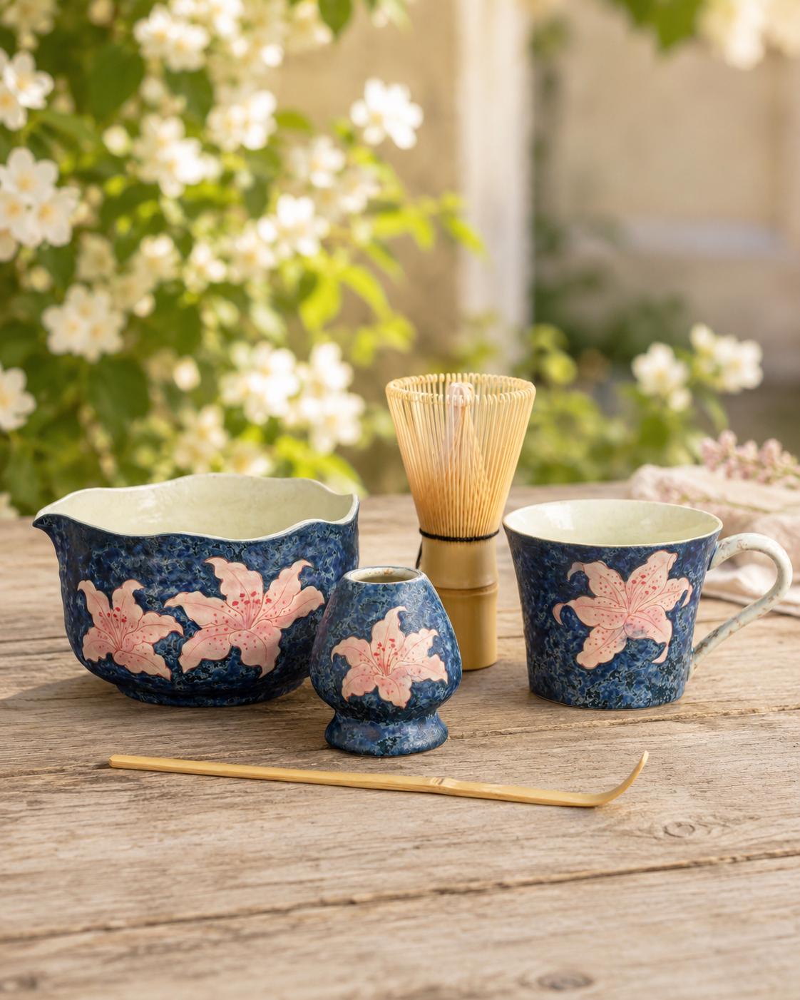 Blue Glaze Matcha Bowl Set product photo 8