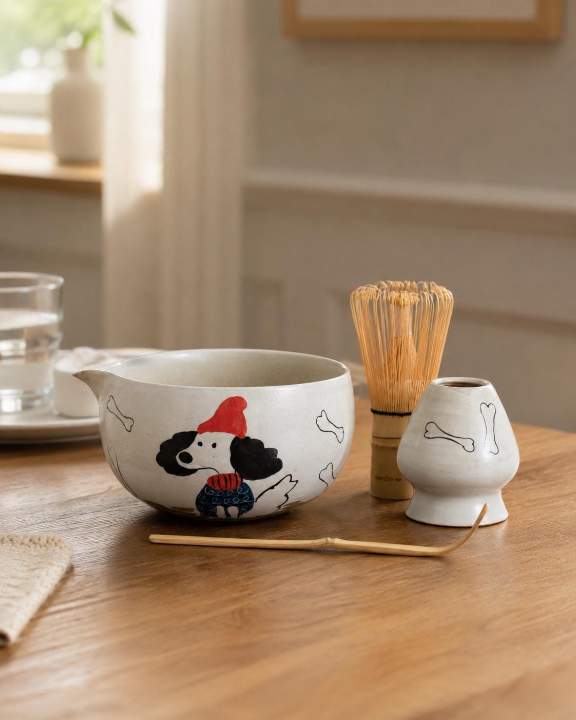 Little Red Hood Dog Matcha Bowl Set product photo 7