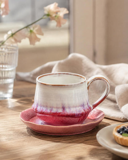 Artisan Stoneware Coffee Cup and Saucer product photo 8
