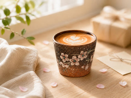 Zisha Hand Painted Sakura 230ml Lovers & Students Tea Set product photo 1