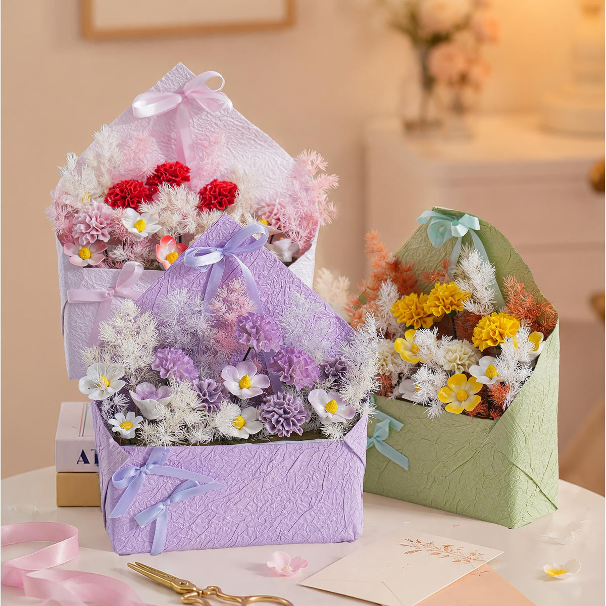 Handmade Ceramic Flower Envelope Bouquet product photo 7