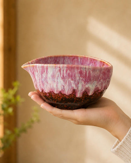 Pink Flow Glaze Matcha Bowl Set product photo 3
