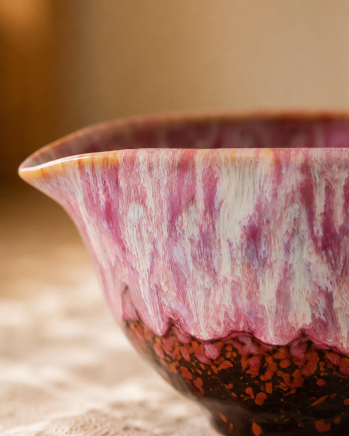 Pink Flow Glaze Matcha Bowl Set product photo 4