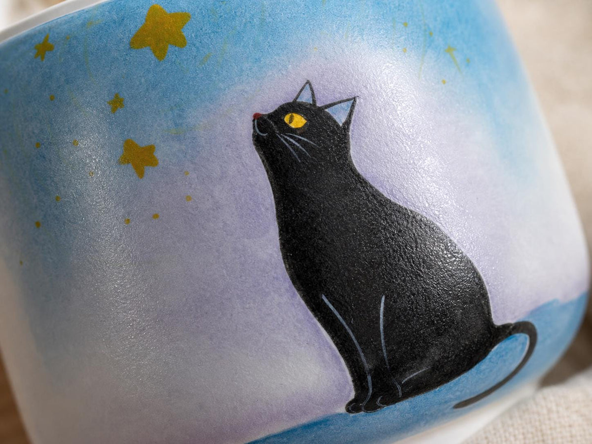 Starry White Cat Memorial Urn product photo 8