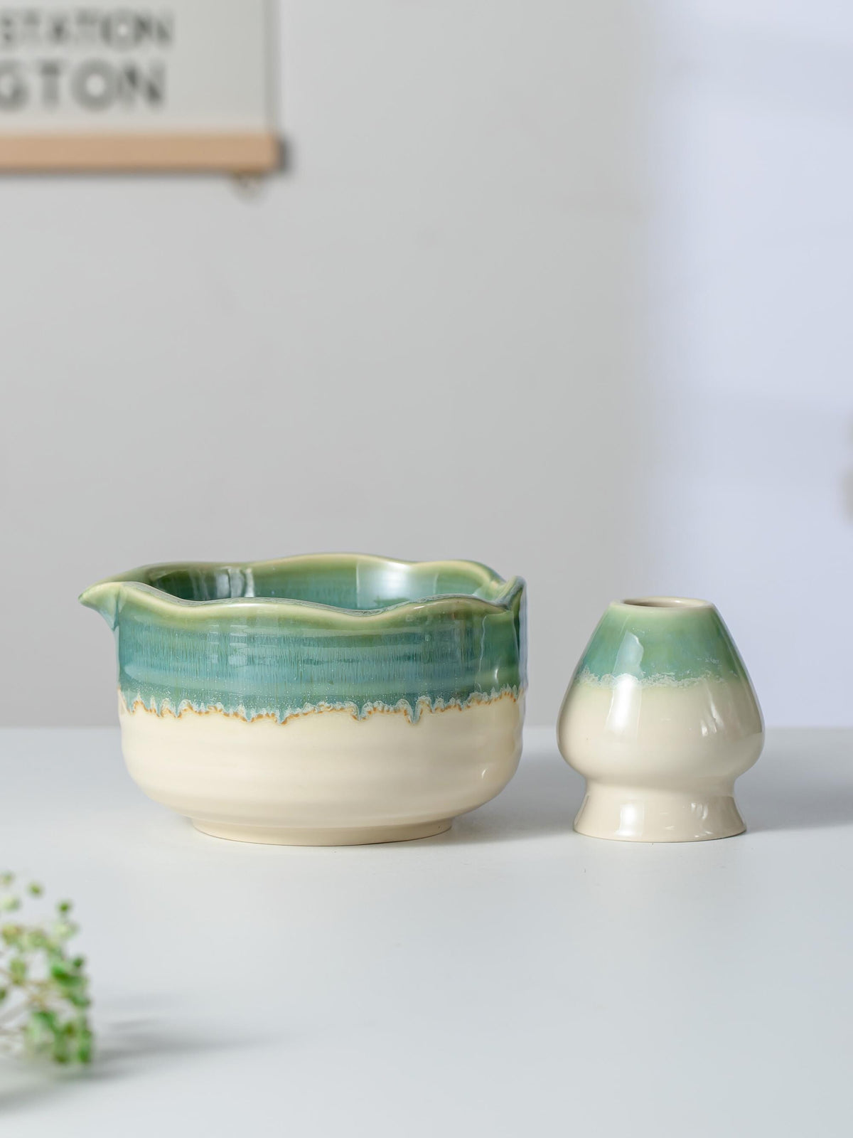 Teal Green Matcha Bowl Set product photo 8
