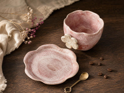 Pink Flower Coffee Cup and Saucer product photo 5