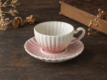 Pink Coffee Cup and Saucer product photo 1