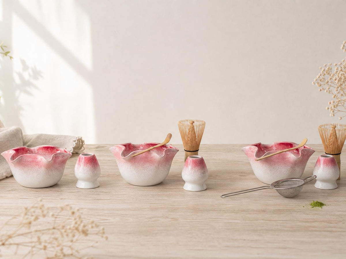 Flower Shaped Matcha Bowl Set product photo 4