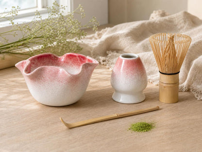 Flower Shaped Matcha Bowl Set product photo 7