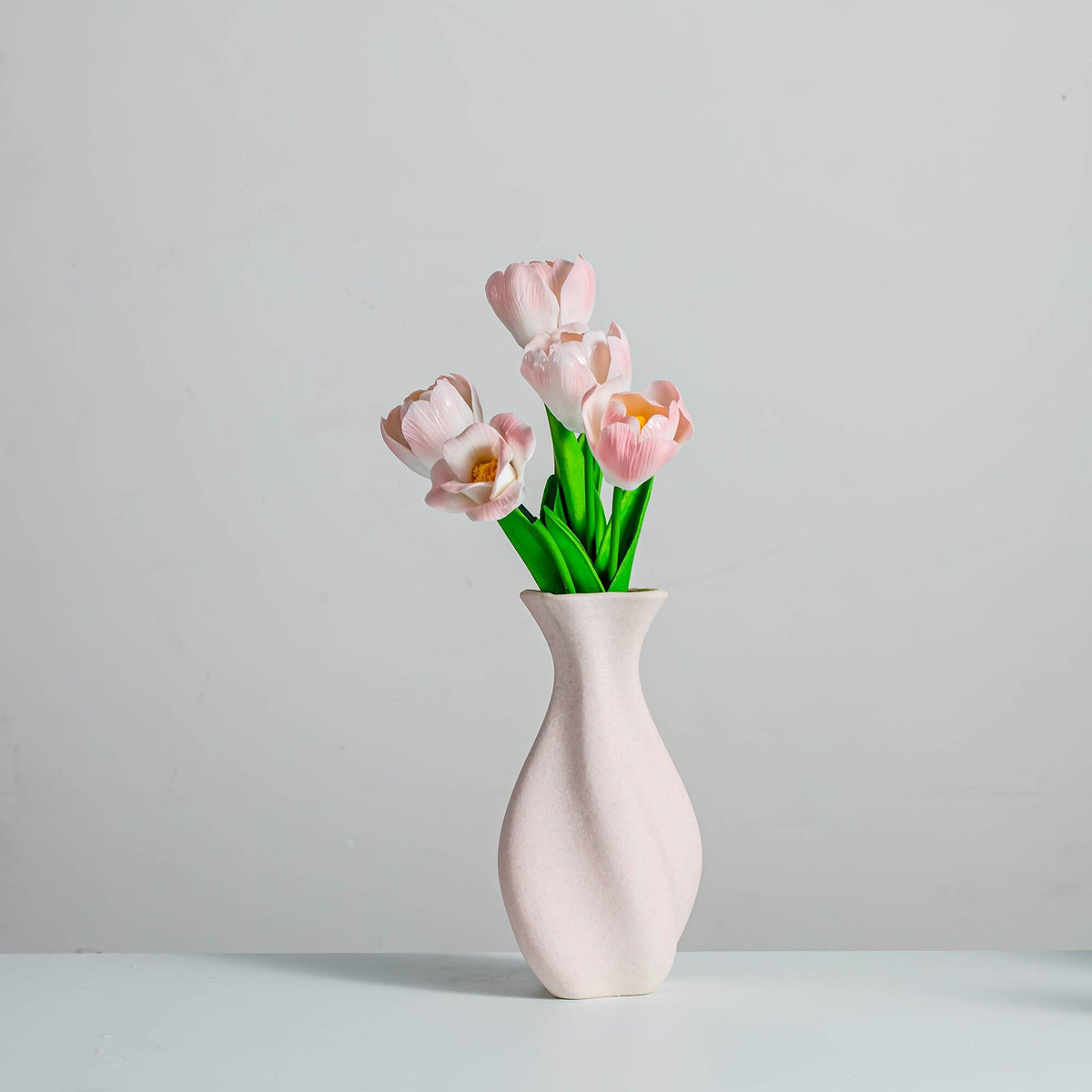 Pink Ceramic Tulip Bouquet In Blush Vase product photo 7