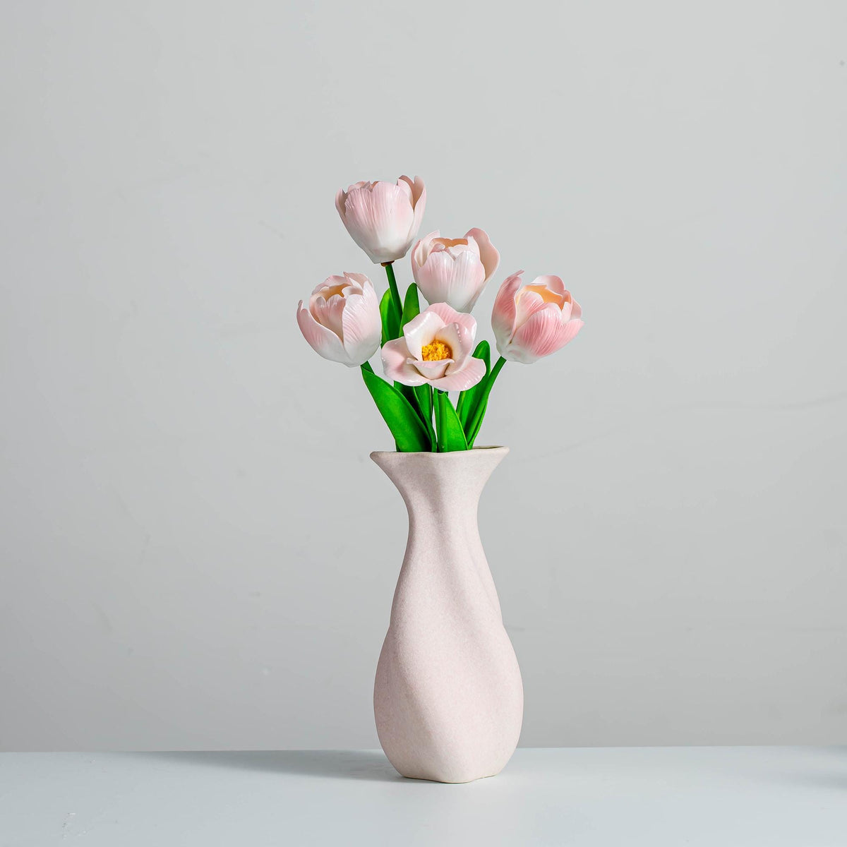 Pink Ceramic Tulip Bouquet In Blush Vase product photo 8