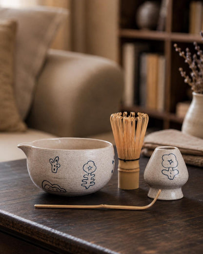 Hand Painted Matcha Bowl Set product photo 2