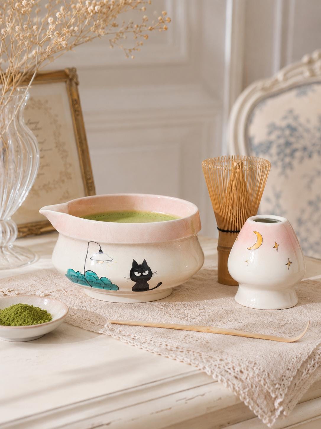 Artistic Cat Matcha Bowl Set product photo 2