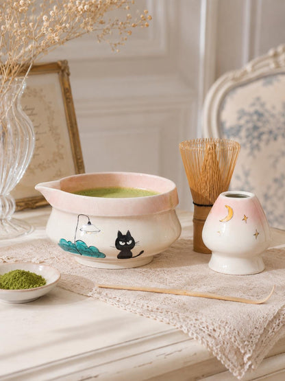 Artistic Cat Matcha Bowl Set product photo 2