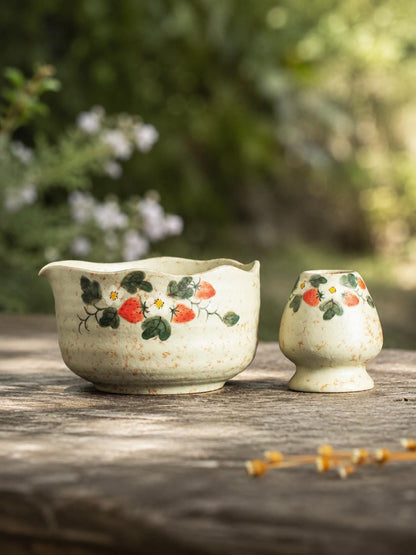 Vintage Strawberry Blossom Beige Matcha Set Of 4 product photo 7