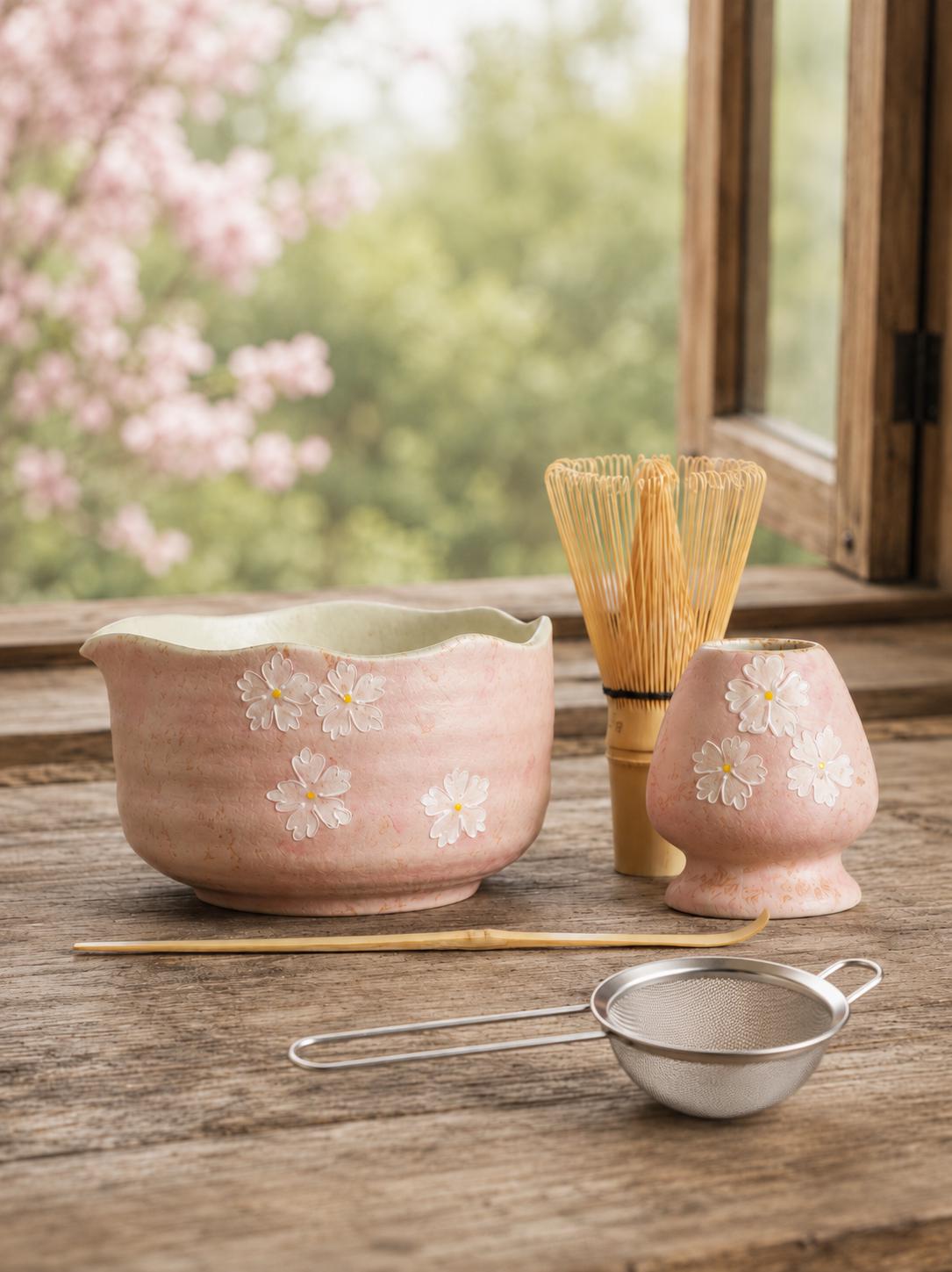 Cherry Blossom Matcha Bowl Set product photo 2
