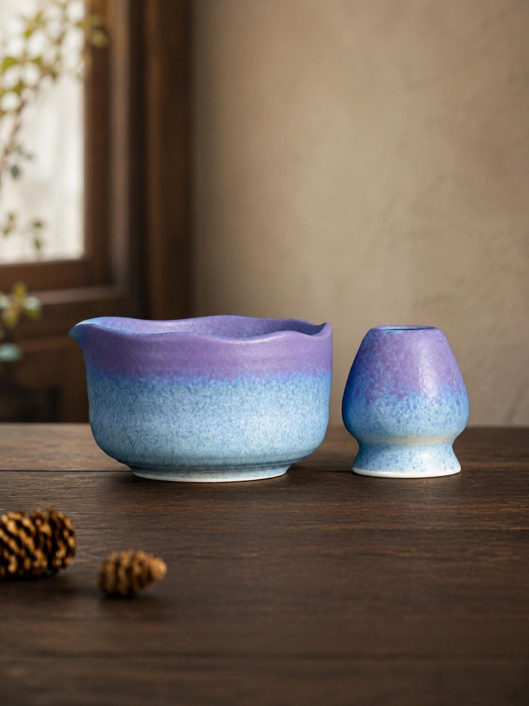 Blue Purple Matcha Bowl Set product photo 7