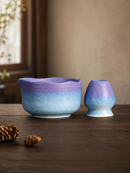 Blue Purple Matcha Bowl Set product photo 7