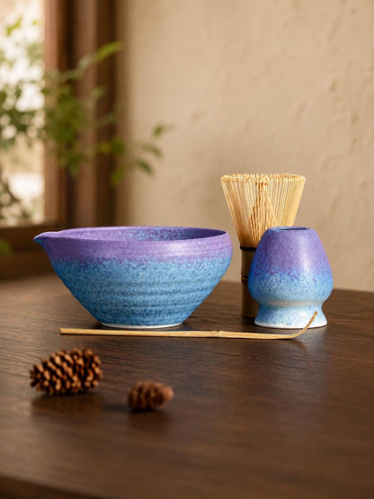 Blue Purple Matcha Bowl Set product photo 2