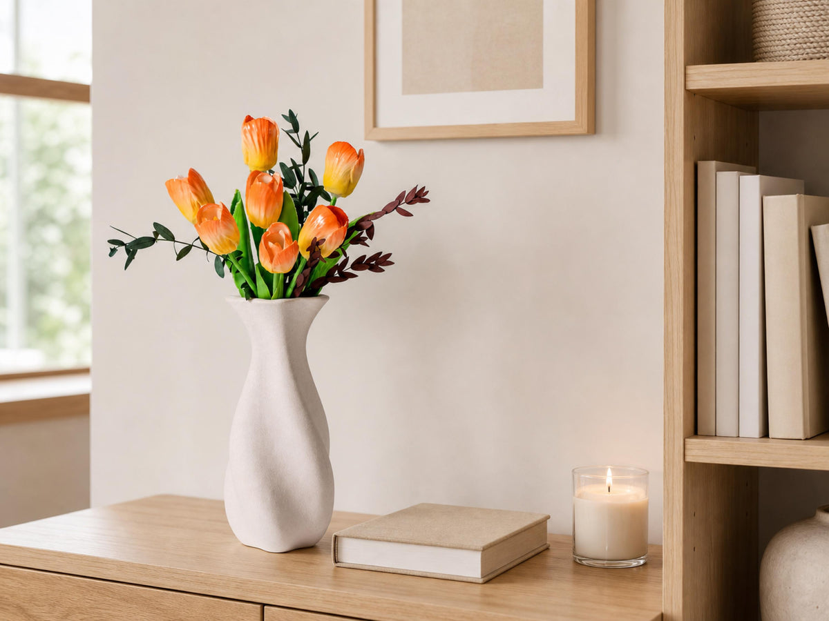Handmade Orange Ceramic Tulip Arrangement product photo 7