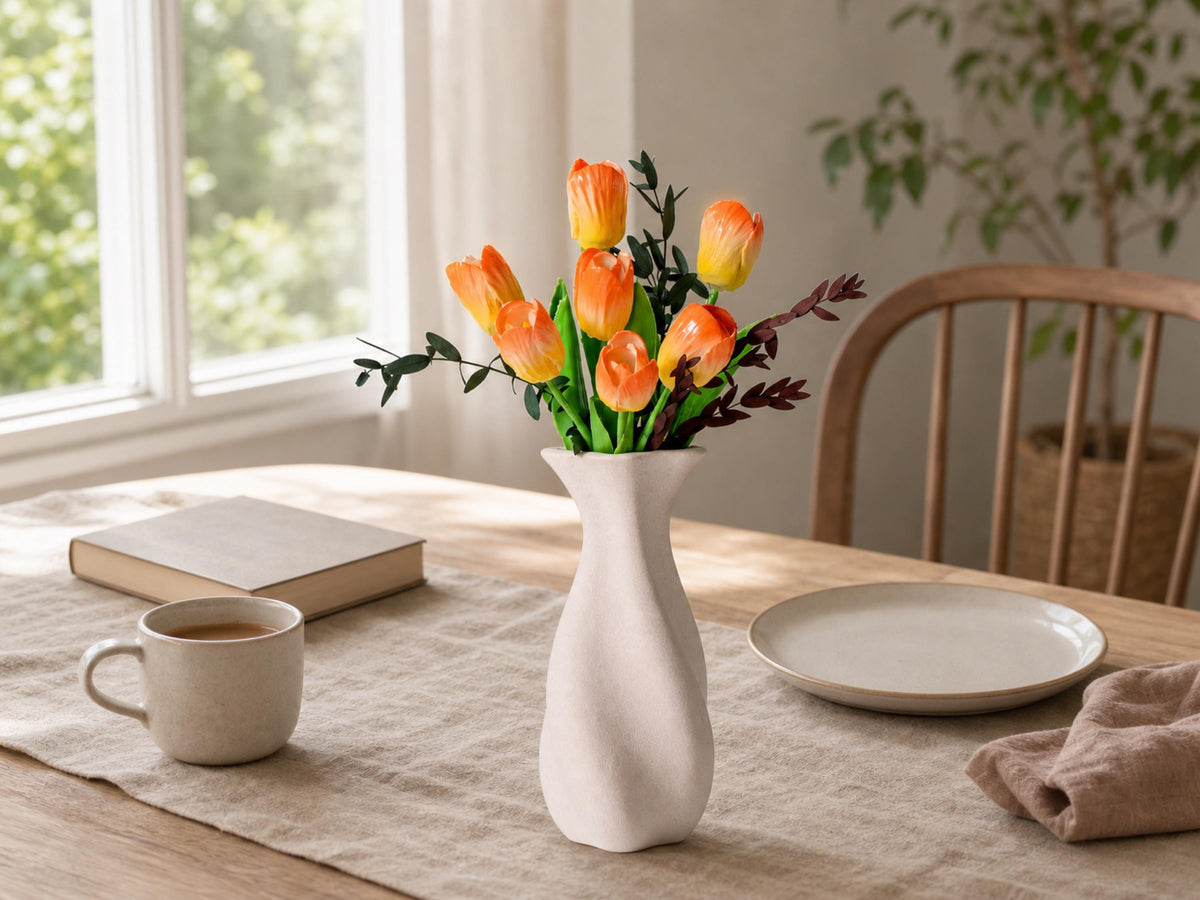 Handmade Orange Ceramic Tulip Arrangement product photo 4