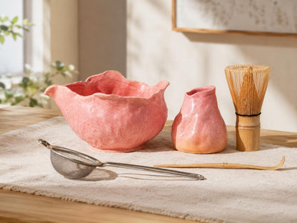 Coral Pink Matcha Bowl Set product photo 8