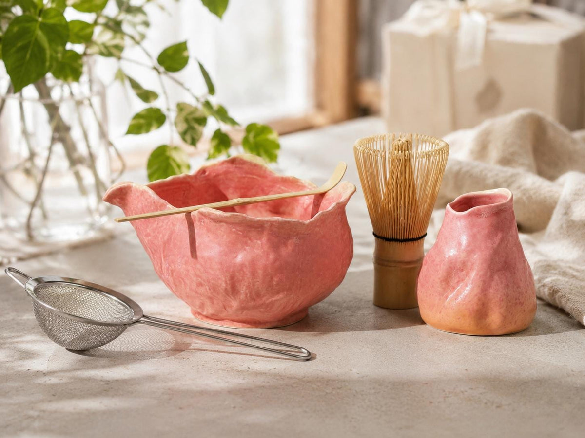 Coral Pink Matcha Bowl Set product photo 2