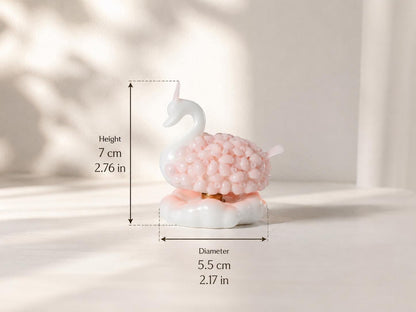 Rotating Ceramic Swan Car Charm | Spinning Desk Decor | Kinetic Gadget Gift | Cu product photo 2