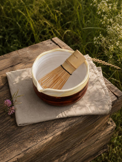 Wavy Flower Rim Matcha Bowl Set product photo 4