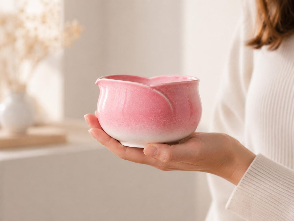 Pink Flower Matcha Bowl Set product photo 3